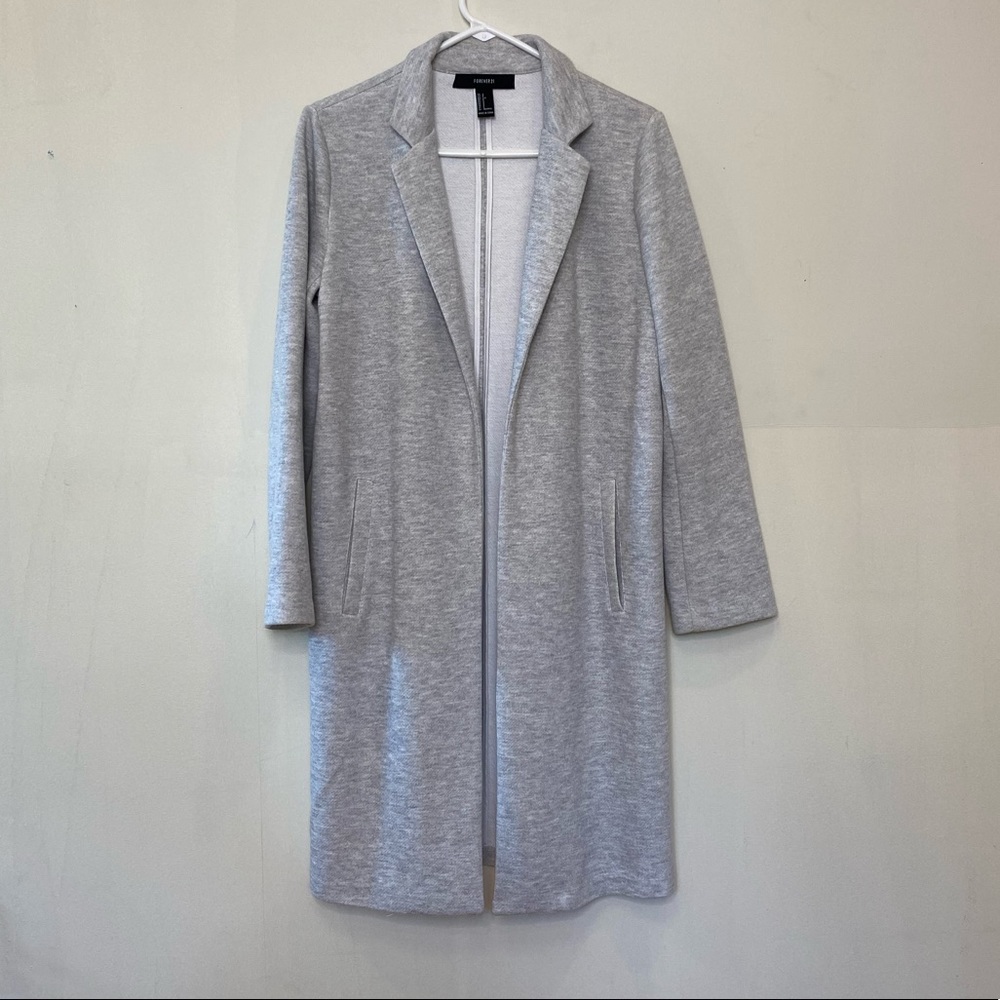 Forever 21- Gray Long Coat- size Small